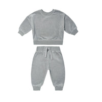 Two Piece Set Of Round Neck Long Sleeved Trousers