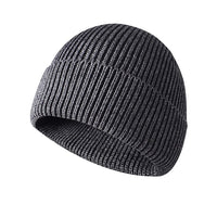 Thickened Knitted With Cotton Flip-up Lining, Outdoor Sports Ski Warm Hat