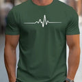Creative Graphic-print Slim-fit Casual Sports Crew-neck Short-sleeve Top