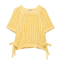Women's Side Thick Needle Sweater With Trim