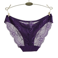 Women's Fashion Solid Color Seamless Lace Panties