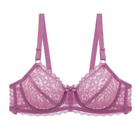 Ultra-thin Hollow Women's Large Chest And Small Lace Bra