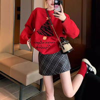 Soft Glutinous Base Ride Christmas Sweater