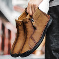 Men's Hand-stitched High-top Men's Shoes Large Size Outdoor