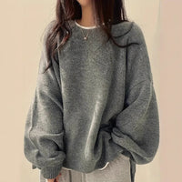 Idle Style Retro Crew Neck Pullover Sweater