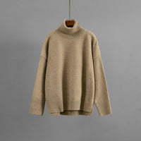 Arrival Casual Loose All-Match Solid-Color Turtleneck Sweater