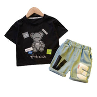 Summer New Cotton Baby Boy And Baby Girl Short-sleeved Shorts Two-piece Set