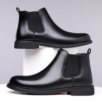 Autumn And Winter Fleece-lined Martin Boots Men's Shoes Cross-border Amazon Wear-resistant Worker Boot Rubber Outdoor Mountaineering Plus Size 38-4