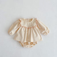 Bubble Long Sleeve Skirt Bread Pants Two Piece Suit