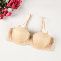 Women's Solid Color Lace Thin Half Cup Bra Push Up Shaping