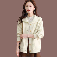 Outerwear Loose Casual Stretch Long Sleeve Sweater