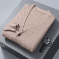 Men's V-neck Button Cardigan Knitted Long Sleeve