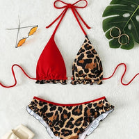 Ladies Polyester Colorblock Fashion Swimsuit
