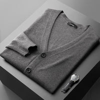 Thin Trendy Casual Outdoor Cotton Knitwear Black Sweater