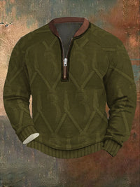 3D-printed, Form-fitting Comfortable Long-sleeve Hoodie With A Half-zip Front