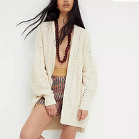Knitwear Loose Large Size Mid-length Split Cardigan Sweater