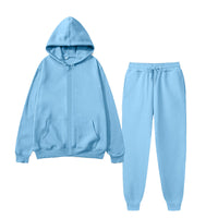 Men's Sports Fleece Suit Solid Color
