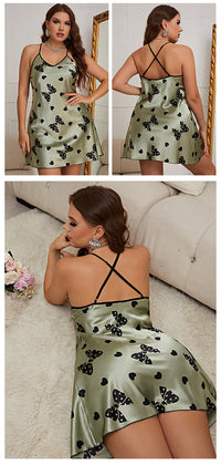 Round Neck Camisole Nightdress Can Be Outerwear Dress