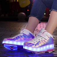 Children's And Adolescents Wheel Shoes Single Wheel