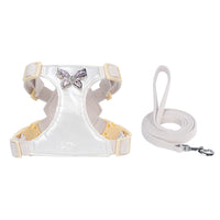 Small Dog Chest Strap Easy Walking Dog Metal Butterfly Hand Holding Rope