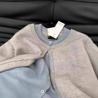 Autumn And Winter New Fake Two-piece Knitted Sweater Coat For Women