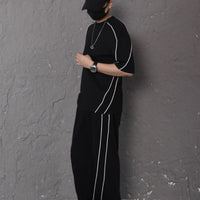 Summer New Color-blocking Trim Design Sporty Casual Two-piece Set