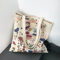 Large Capacity Portable Cute Printed Canvas Bag