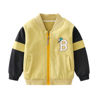 Fashion Children's Simple Cartoon Splicing Jacket