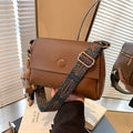 Versatile Small Square Bag With A Wide Shoulder Strap For Crossbody Wear