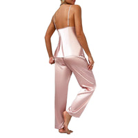 Womens Fashionable Two-Piece Sleepwear Set Camisole And Long Pants