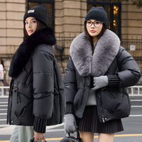 Large Size Straight Thickened Cotton-padded Coat