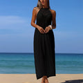 Sexy Side-Slit Sun-Protective Maxi Cover-Up Dress