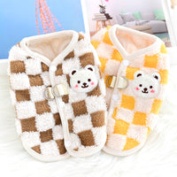 Dog Clothes Hand Holding Rope Fleece-lined Warm