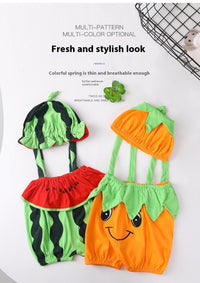 Summer Thin Baby Girl Sling Triangle One-piece Romper