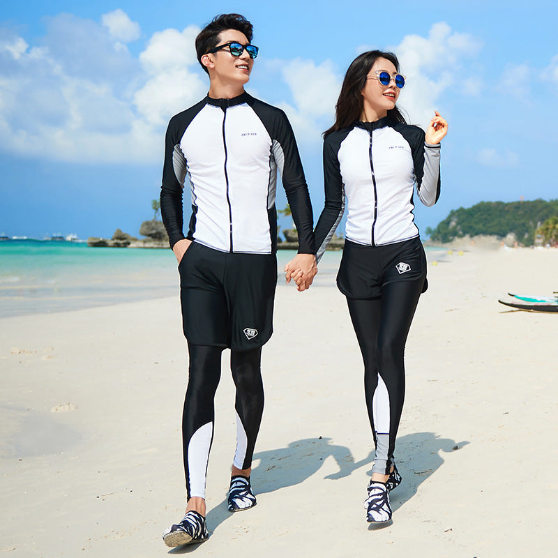 Split Long Sleeve Sunscreen Quick Dry Swimming