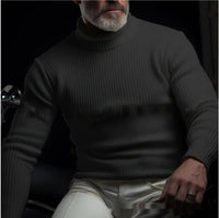 Men's Solid Color Long Sleeve Turtleneck Sweater