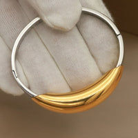Titanium Steel Oval Polished Bracelet Versatile And Sophisticated