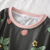 Women's Summer Cotton Short Sleeve Pajamas