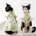 Chinese Style Panda Bamboo Leaf Couple Dress Hairless Cat Skirt