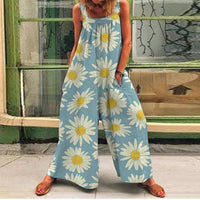Women's Leisure Fashion Polyester Print Jumpsuit
