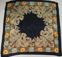 Spring And Autumn Women's Printed 90 Large Kerchief Artificial Silk Floral Scarf