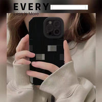 Dark Wind Splicing Lattice Mobile Phone Case Advanced Soft Shell