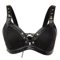 European And American Women's Punk Rock Gothic Personality Bra Wireless Push Up Underwear