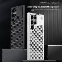 Spring Fastener Magnetic Suction Aluminum Alloy Heat Dissipation S24ultra Phone Case