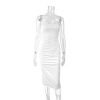 Strapless Sheath Dress With Open Back And Side Slit