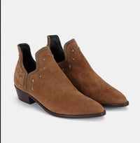 Fashion Ankle Boots With Metal Decoration Low Square Heel Large Size Ladies European And American Style