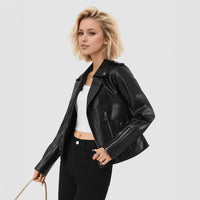 Women's Leather Top Short Coat