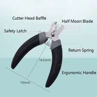 Stainless Steel Half Moon Blade Nailclippers Household Cat Claw Nail Cutters Beauty Clippers For Pets Cats Dog Supplies