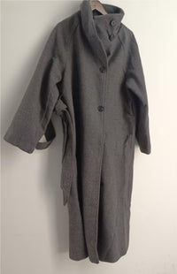 Women's Stand Collar Belt Overcoat Coat