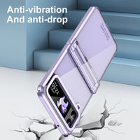 Foldable Screen Electroplating Transparent Hinge All-inclusive Drop-resistant Phone Case